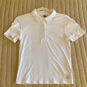 Vuori Pose White Fitted Polo Ladies Golf Shirt Tee Size Medium